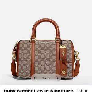 Coach Tan and Brown Signature Satchel